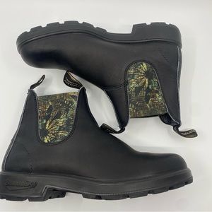 Blundstone Black Boots with Floral Accents